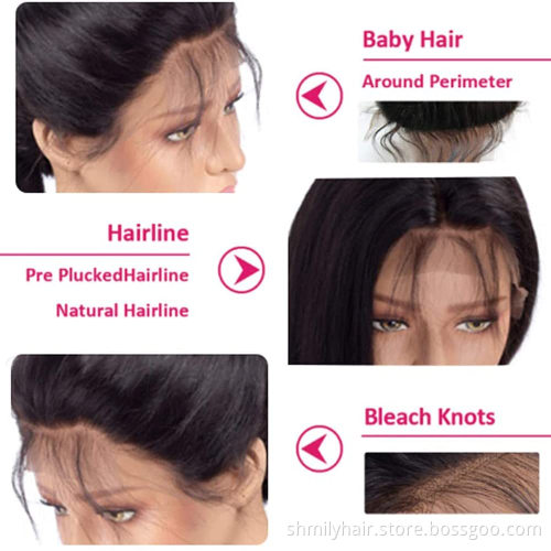 Wholesale Brazilian Lace Front Wigs Cuticle Aligned Virgin Hair Full Lace Closure Wigs Vendor Human Hair Wigs For Black Women